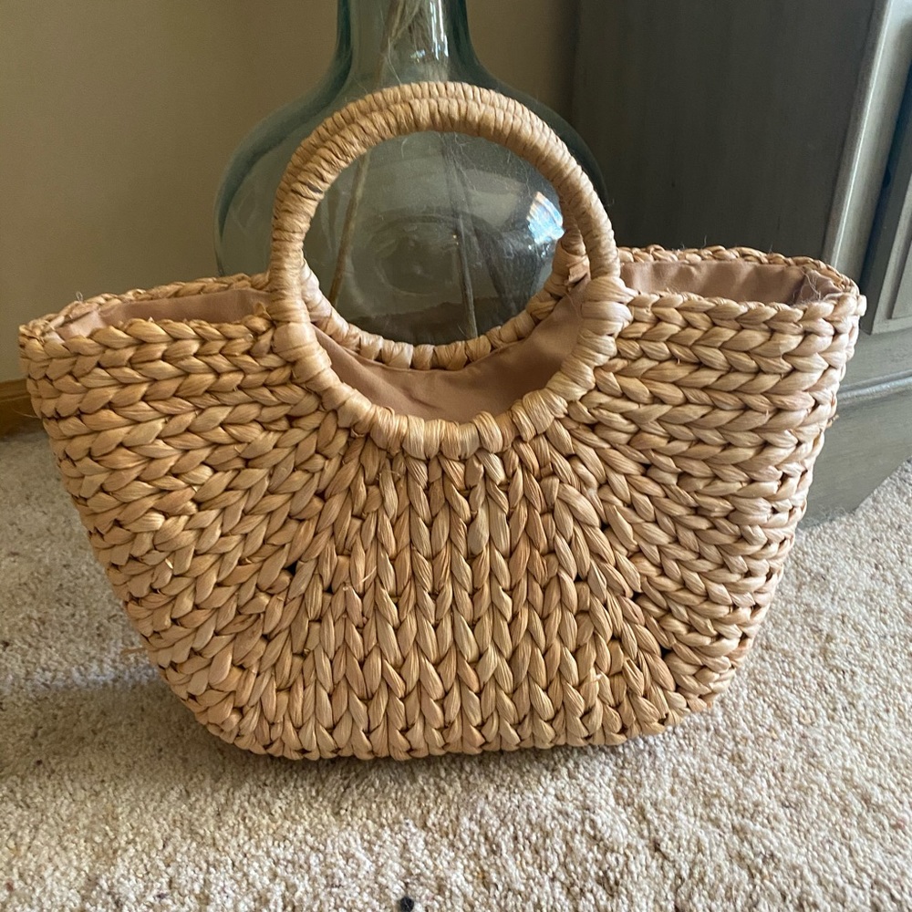 Tan Wicker Bag